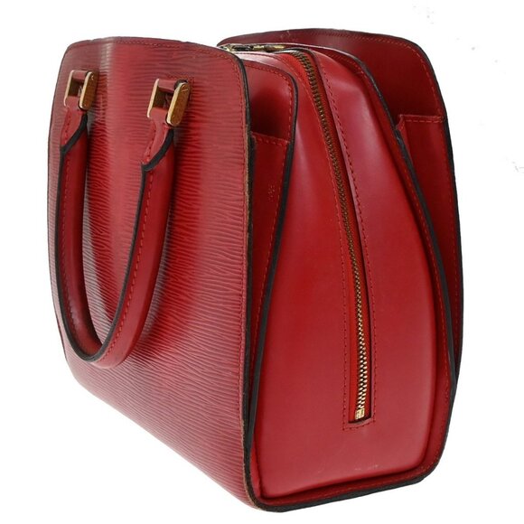 LOUIS VUITTON LV Logo Pont Neuf Hand Bag Epi Leather Red France - Picture 2 of 16